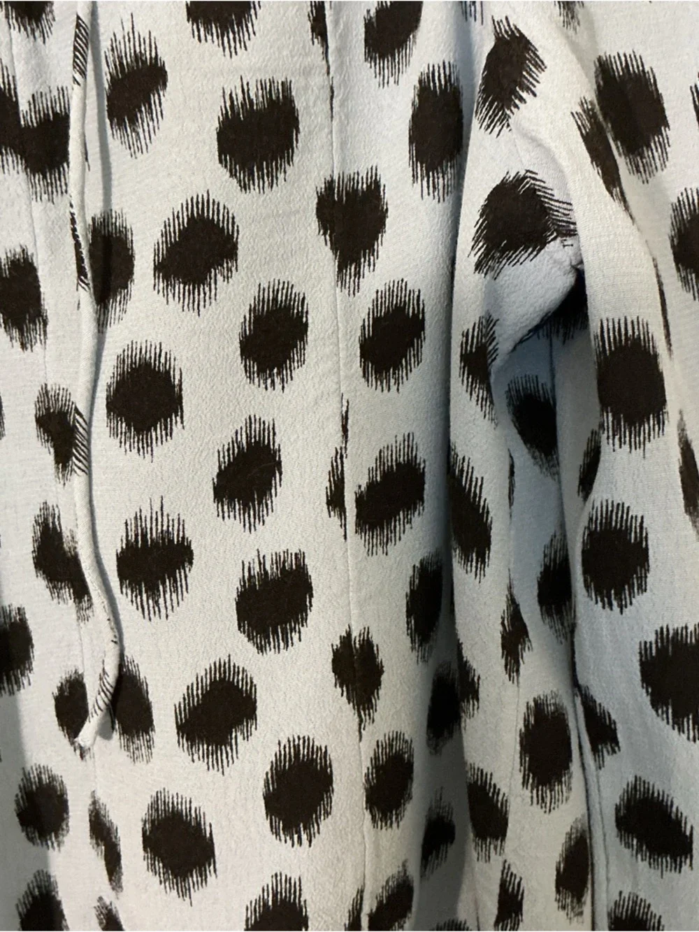 & Other Stories Blue and Black Polka Dot Button-Front Blouse - Picture 8 of 11